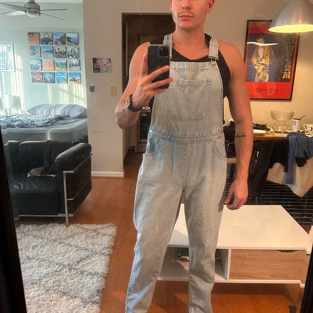 ASOS light denim overalls, like new, size 12